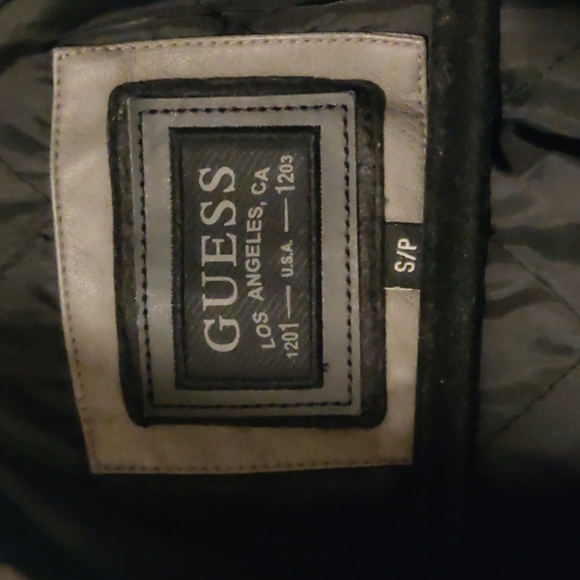 Guess Grey Leather Jacket - Picture 2 of 2
